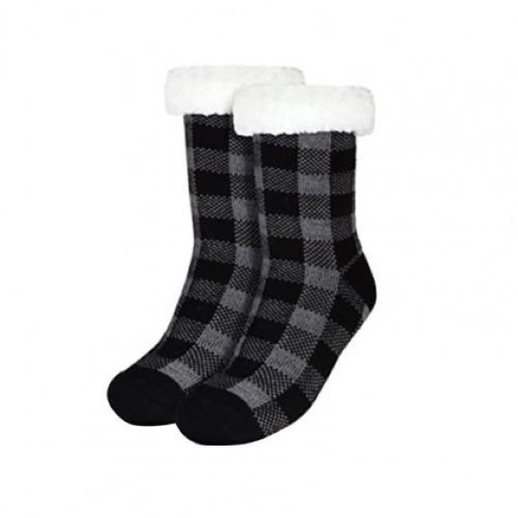 Fleece Lined Slipper Socks with non-slip grip. - Picture 5 of 6